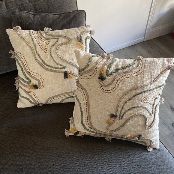 Embroidered Tassel Throw Pillow(s) - Picture 7 of 7